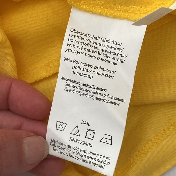 VENUS Yellow Sheath Casual Sleeveless Stretch Scoop Neck Mini Dress size S - Picture 8 of 9